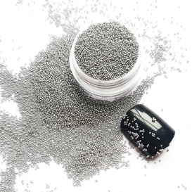 Bulion srebrny ozdoba na paznokcie w słoiczku