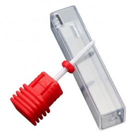 Frez ceramiczny do usuwania skórek cienki czerwony - delikatny