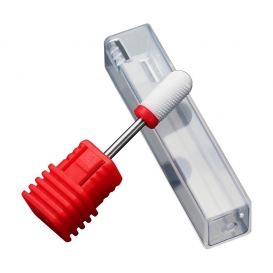 Frez ceramiczny walec czerwony zaokrąglony delikatny