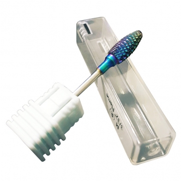 Frez z węglika no.2 z powłoką rainbow do manicure i pedicure