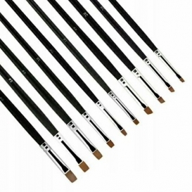 Zestaw one stroke 10 szt. pędzelki do zdobień i żelu