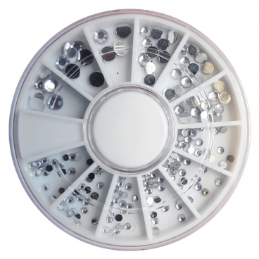 Karuzela ozdoby do paznokci cyrkonie krystaliczne