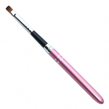 Pędzelek do żelu składany rozm. 4 różowy