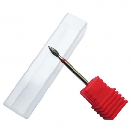 Frez diamentowy do skórek delikatny łezka czerwony