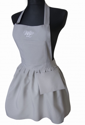 Fartuszek kosmetyczny z falbanką szary Wonder Lashes