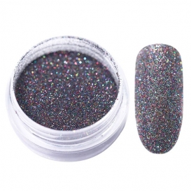 Pyłek duo brokat do zdobienia paznokci Silver Night