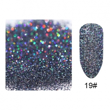 Pyłek duo brokat do zdobienia paznokci Silver Night