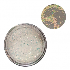 Flash Pixel Blue M - złoty efekt na paznokcie