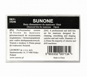 Sunone zestaw frezów diamentowych 10 szt. etui