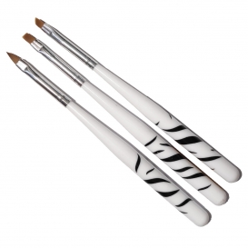 Zestaw pędzelków do zdobień 3 szt. zebra