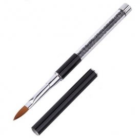 Pędzel pędzelek do akrylu z kryształkami