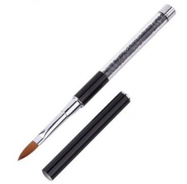 Pędzel pędzelek do akrylu z kryształkami