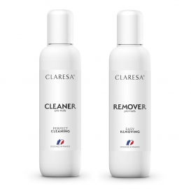 Claresa aceton cleaner zestaw do manicure hybrydowego 100ml