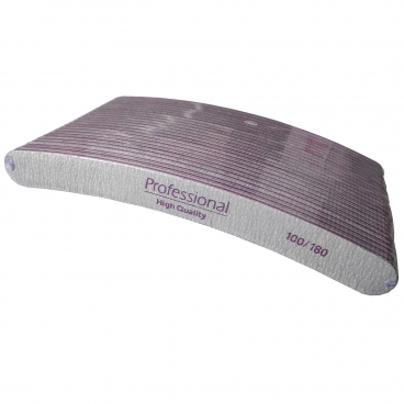 25x Pilnik do paznokci banan 100/180 szary zestaw