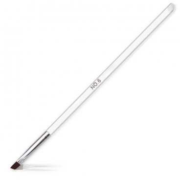 Pędzelek do żelu skośny no.6 przezroczysty Pędzelek do żelu skośny no.6 przezroczysty