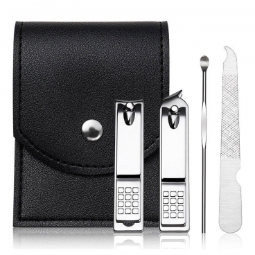Zestaw narzędzi do manicure 4 szt. w etui czarny
