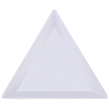 Tacka do ozdób cyrkonii plastikowa trójkątna