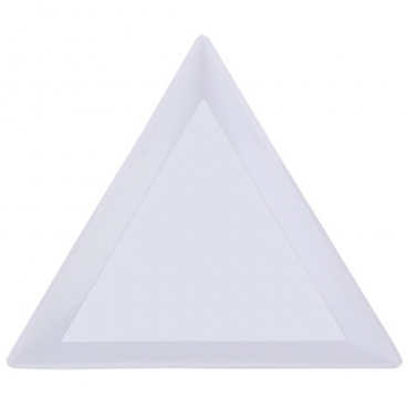 Tacka do ozdób cyrkonii plastikowa trójkątna