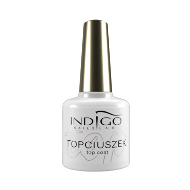 Indigo  Topciuszek Top Coat 7ml z drobinkami multicolor