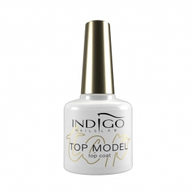Indigo  Top Model Top Coat 7ml złote drobinki