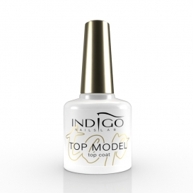 Indigo  Top Model Top Coat 7ml złote drobinki