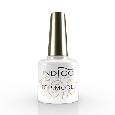Indigo  Top Model Top Coat 7ml złote drobinki