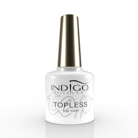 Indigo  Topless Top Coat 7ml srebrne drobinki
