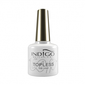Indigo  Topless Top Coat 7ml srebrne drobinki