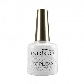 Indigo Topless Top Coat 7ml srebrne drobinki