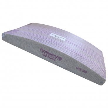 25x Pilnik do paznokci łódka 100/180 szary zestaw