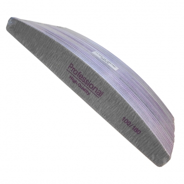 25x Pilnik do paznokci łódka 100/180 szary zestaw