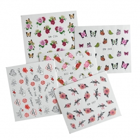 Naklejki wodne do zdobienia paznokci 5 szt. zestaw