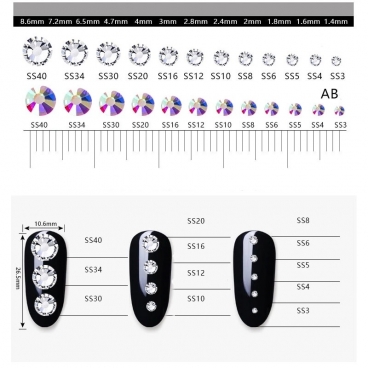 Cyrkonie szlifowane 50 szt. ss4 opalizujące