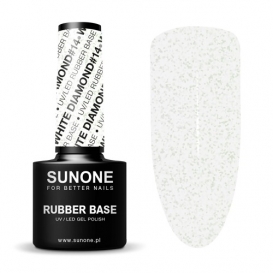Sunone rubber base Pink 14 White Diamond 5g baza do przedłużania