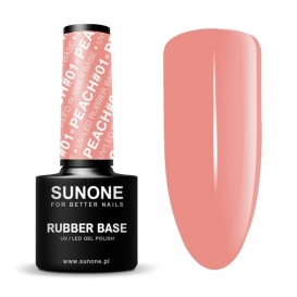 Sunone rubber base Peach 01 5g baza do przedłużania