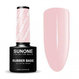 Sunone rubber base Pink 03 5g baza do przedłużania