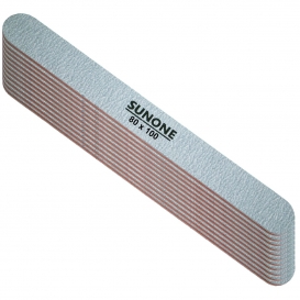 Sunone 10x pilnik prosty 80/100 zebra do manicure