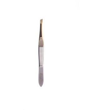 Cosmar pęseta do brwi skośna pół złota 9cm