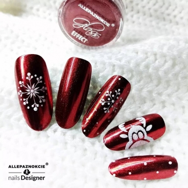 Pyłek lustrzany glass effect RED