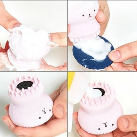 Silikonowa szczoteczka do mycia twarzy i ciała - stworek