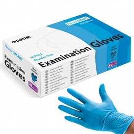 Rękawiczki nitrylowe niebieskie XL 100 szt. Flower SMART Batist