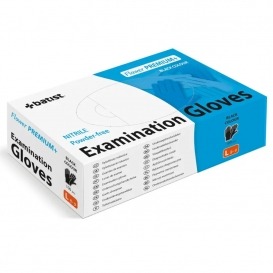Rękawiczki nitrylowe czarne L 100 szt. Flower PREMIUM+ Batist