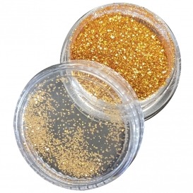 Pyłek duo brokat do zdobienia paznokci Deep Gold