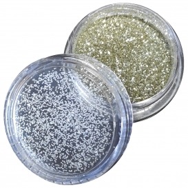 Pyłek duo brokat do zdobienia paznokci White Champagne