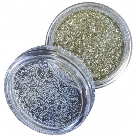 Pyłek duo brokat do zdobienia paznokci White Champagne