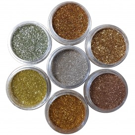 Pyłek brokat do zdobienia paznokci 7 szt. zestaw