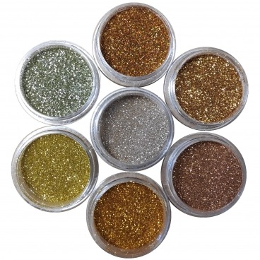 Pyłek brokat do zdobienia paznokci 7 szt. zestaw