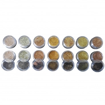 Pyłek brokat do zdobienia paznokci 7 szt. zestaw Pyłek brokat do zdobienia paznokci 7 szt. zestaw