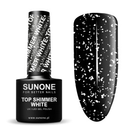 Sunone top shimmer White 5ml lakier hybrydowy