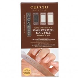 Cuccio metalowy pilnik do paznokci 2 szt. + wkłady